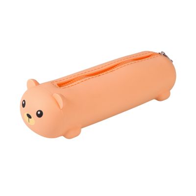 Silikonový penál - Oranžový medvěd Albi Albi